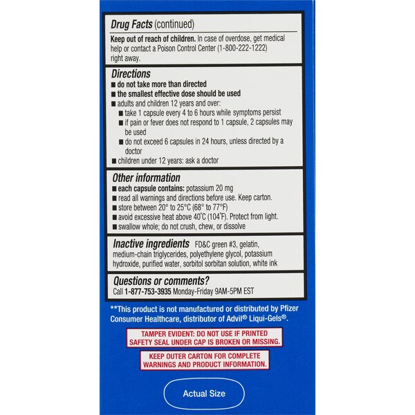 CVS Health Ibuprofen 200 MG Liquid Filled Softgels, 200 MG