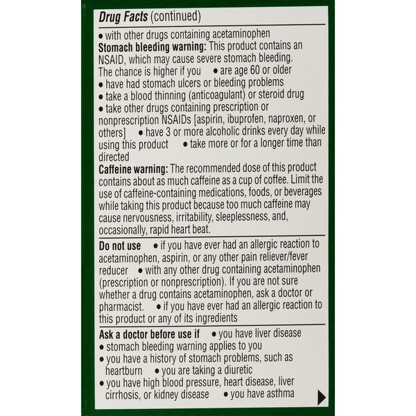 CVS Health Extra Strength Headache Relief Acetaminophen, Aspirin (NSAID) & Caffeine Caplets