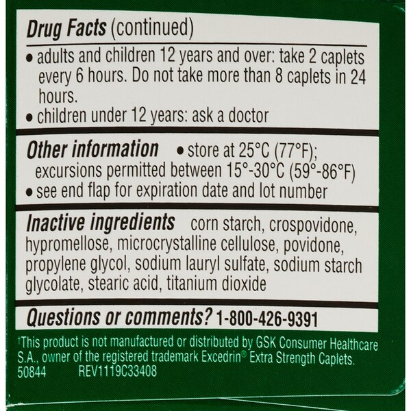 CVS Health Extra Strength Headache Relief Acetaminophen, Aspirin (NSAID) & Caffeine Caplets