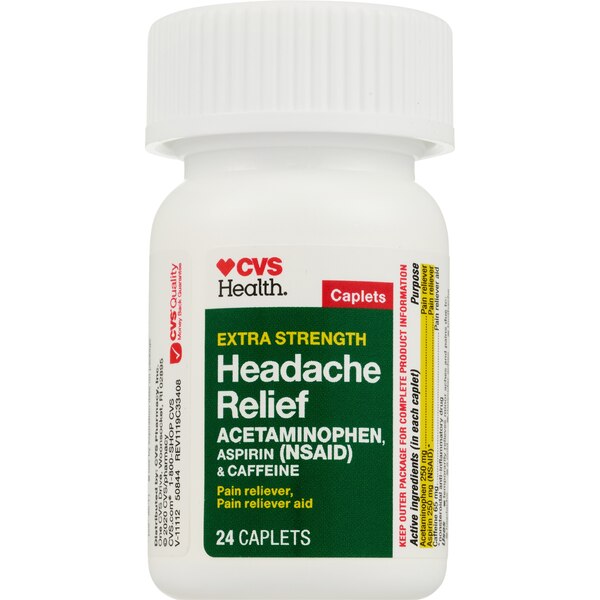CVS Health Extra Strength Headache Relief Acetaminophen, Aspirin (NSAID) & Caffeine Caplets