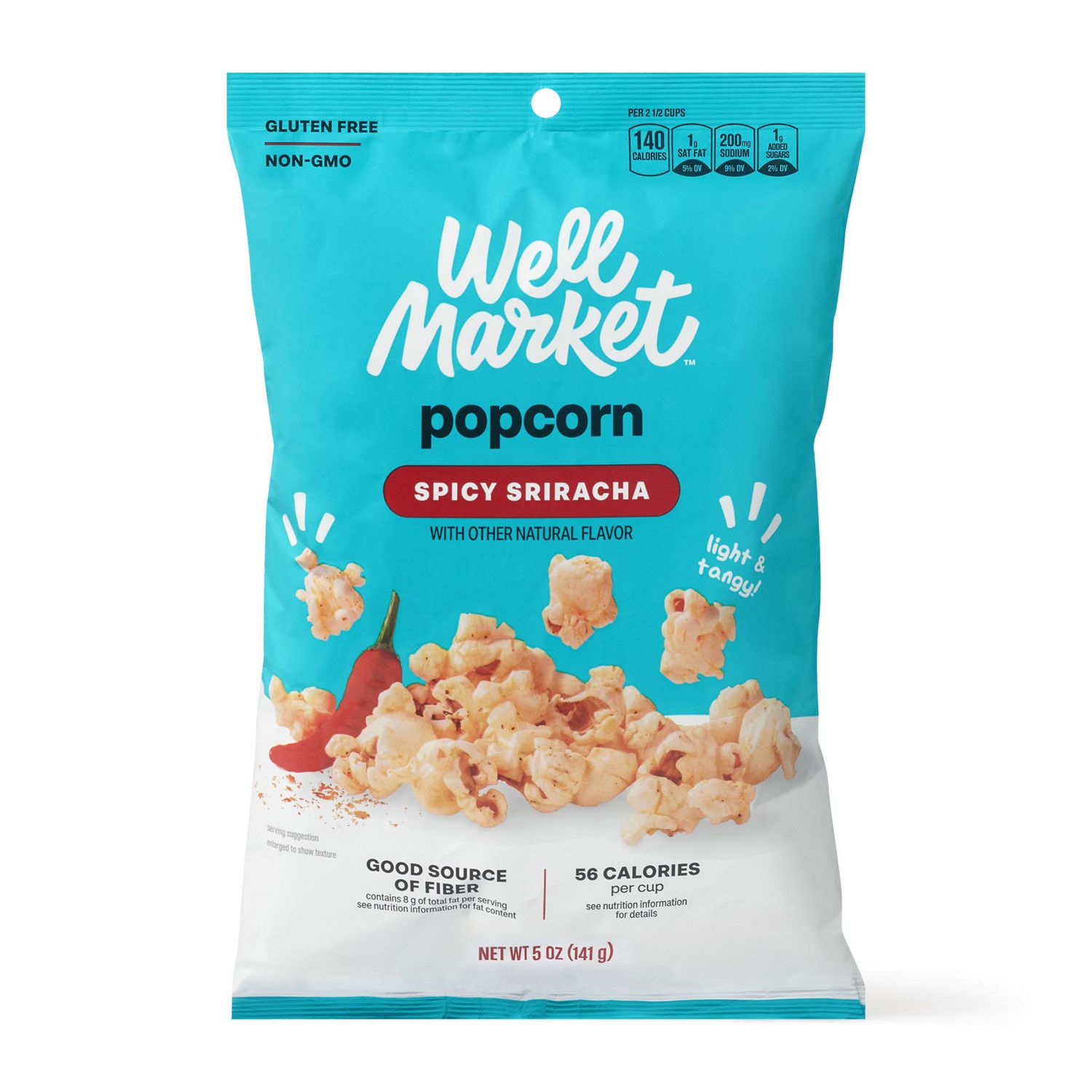 Well Market, Spicy Sriracha Popcorn, 5 oz