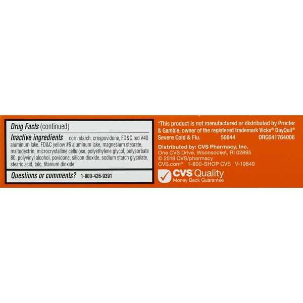 CVS Health Cooling Severe Daytime Cold & Flu Relief Caplets, 24 CT