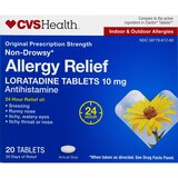 CVS Health 24HR Non Drowsy Allergy Relief Loratadine Tablets, thumbnail image