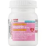 CVS Health Adult Low Dose Aspirin 81 MG Chewable Tablets, Cherry, thumbnail image