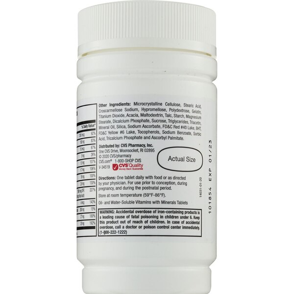 CVS Health Prenatal Vitamin Tablets, 100 CT