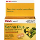 CVS Health Senna Plus Dual Action Laxative/Stool Softener Tablets, thumbnail image