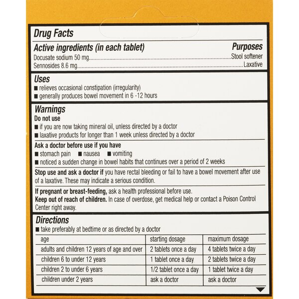 CVS Health Senna Plus Dual Action Laxative/Stool Softener Tablets