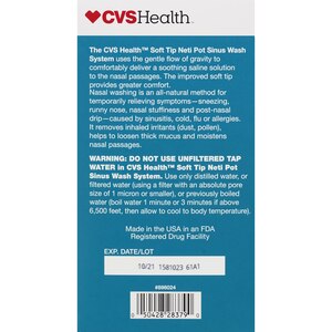 CVS Health Soft Tip Neti Pot Sinus Wash System