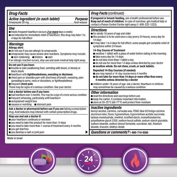 CVS Omeprazole Delayed Release Acid Reducer Tablets