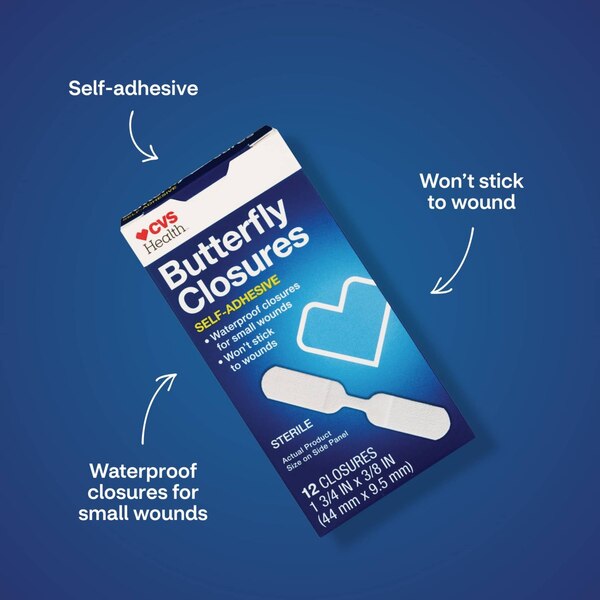 CVS Health Self-Adhesive Butterfly Closures