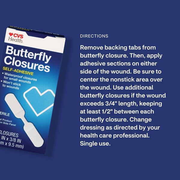 CVS Health Self-Adhesive Butterfly Closures