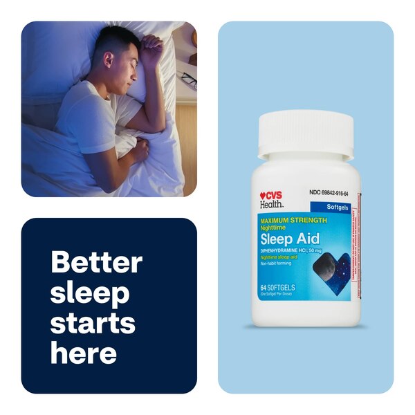 CVS Health Maximum Strength Nighttime Sleep Aid Softgels