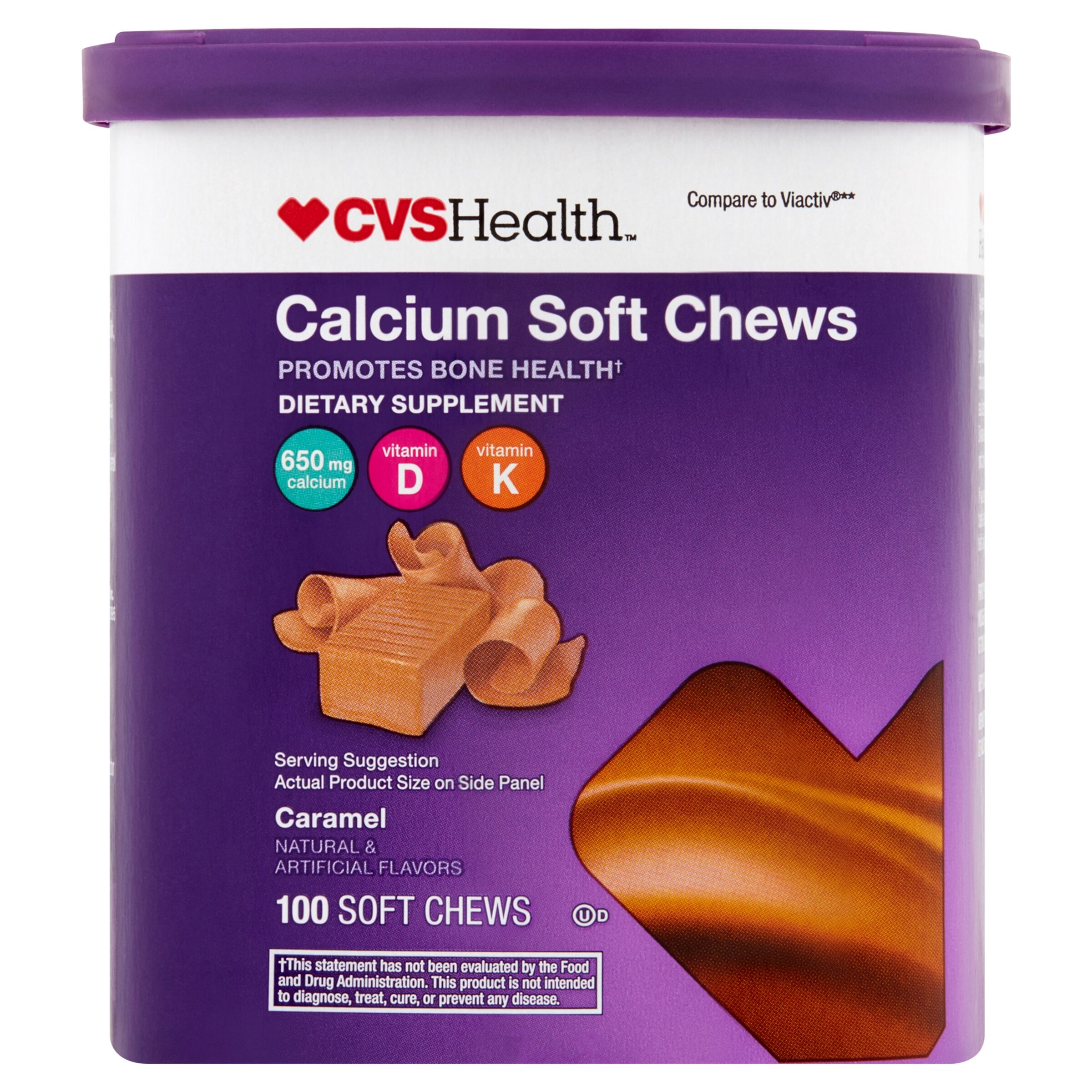 CVS Health Calcium Soft Chews Dietary Supplement, 100 CT