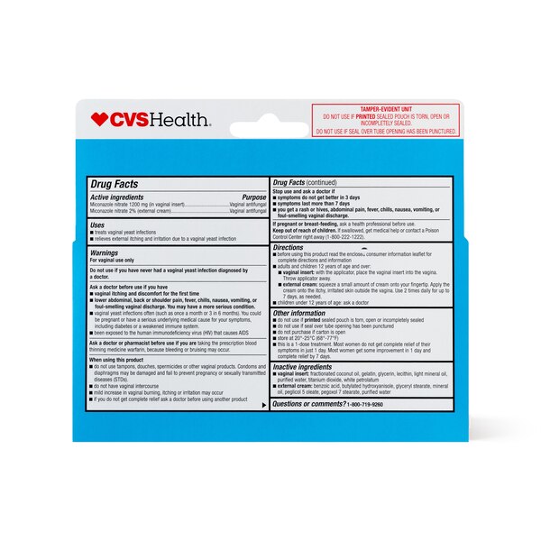 CVS Health Miconazole 1 Combination Pack