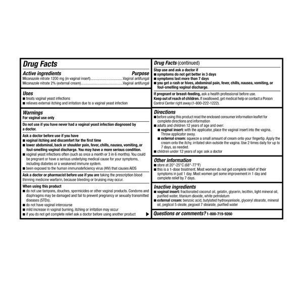 CVS Health Miconazole 1 Combination Pack