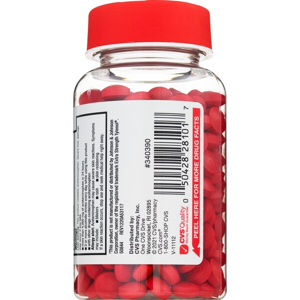 CVS Health Extra Strength Acetaminophen Pain Reliever & Fever Reducer 500 MG Tablets