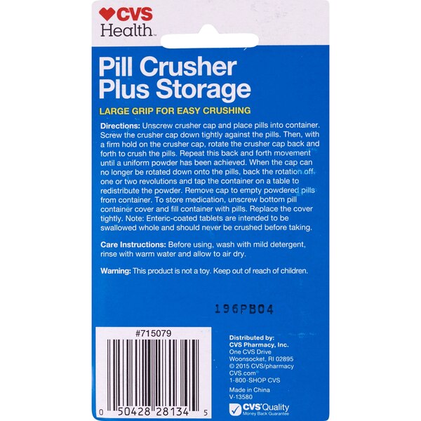 CVS Health Pill Crusher Plus Storage