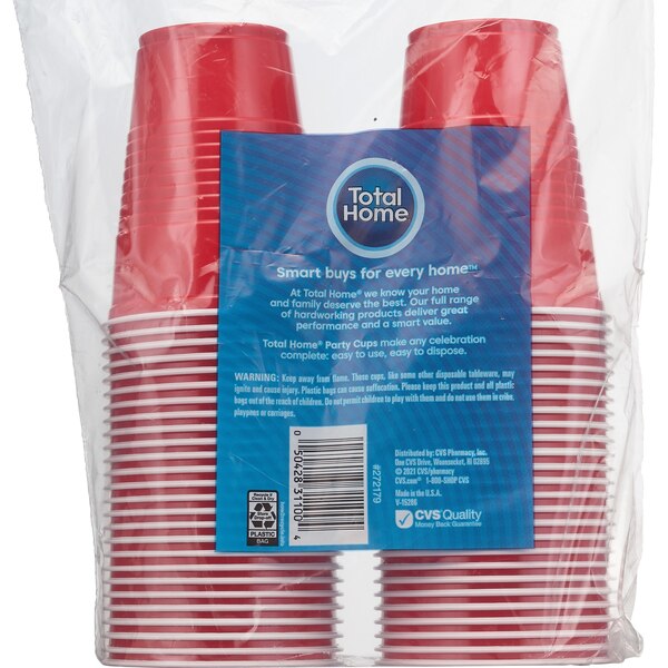 Total Home Strong & Sturdy - Vasos de fiesta de 9 oz, colores surtidos