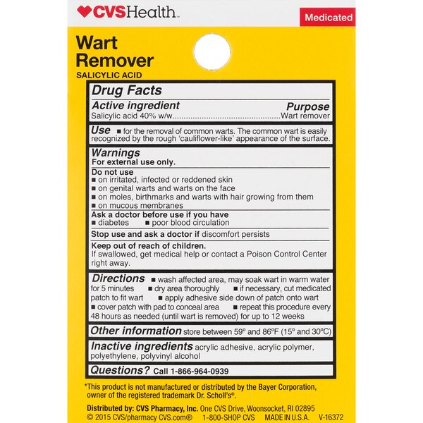 CVS Health Two-Step Wart Remover Medicated Discs
