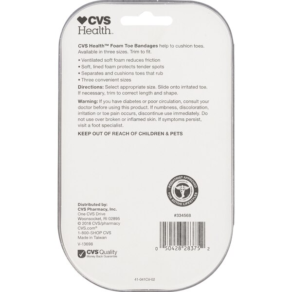 CVS Health Foam Toe Bandages, 3 CT