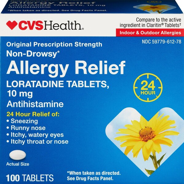 CVS Health 24HR Non Drowsy Allergy Relief Loratadine Tablets