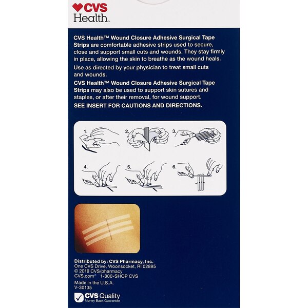 CVS Health Wound Closure Adhesive Surgical Tape Strips