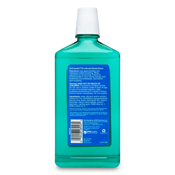 CVS Pre-Brush Dental Rinse, Green Mint