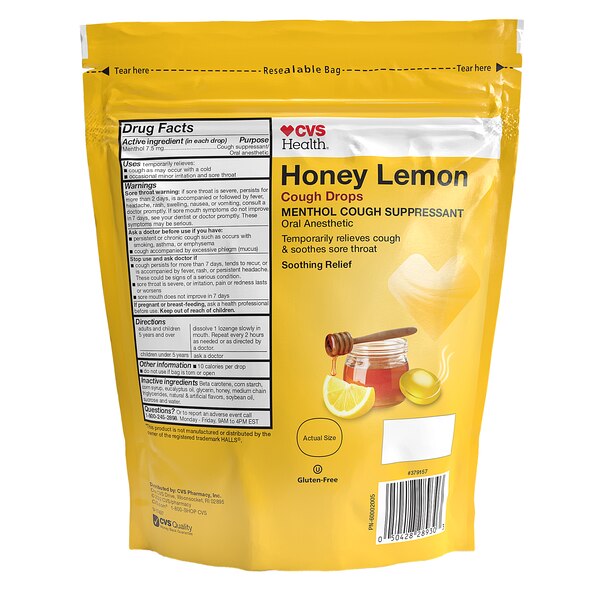 CVS Health Honey Lemon Cough Drops