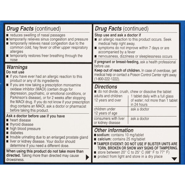 CVS Health - Tabletas para alivio de la alergia, no produce somnolencia, concentración original de receta