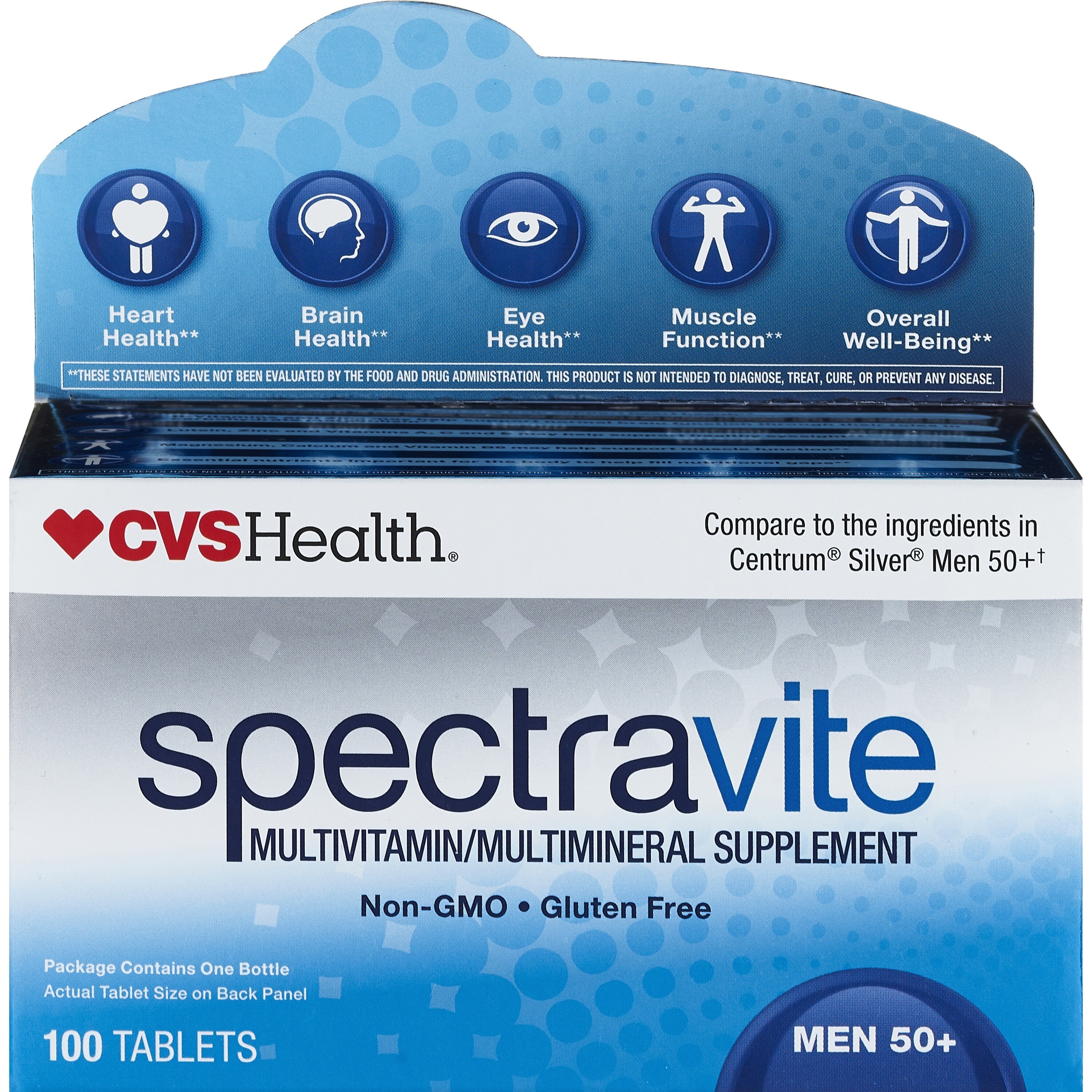 CVS Health Spectravite Ultra - Multivitaminas para hombres de más de 50 en tabletas