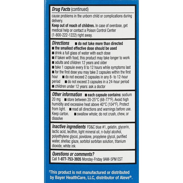 CVS Health Naproxen Sodium 220 MG Liquidid-Filled Capsules