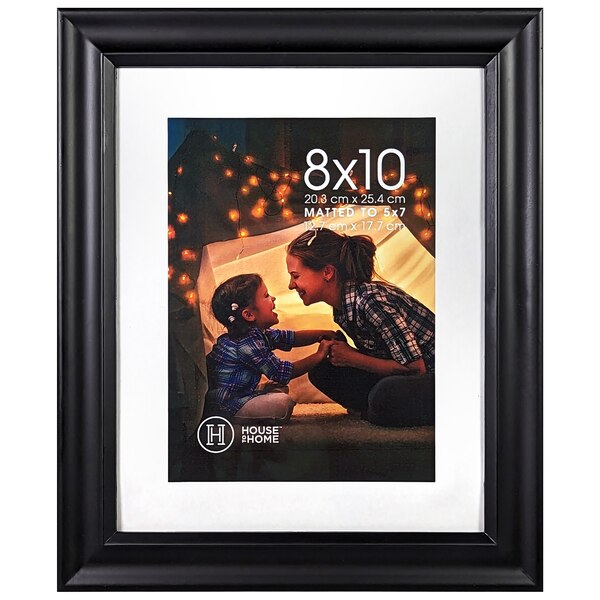 House To Home Black Scoop Picture Frame, 8 x 10 in