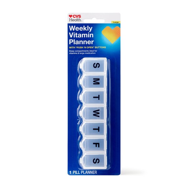 CVS Health Weekly Vitamin Planner Large Assorted Colors