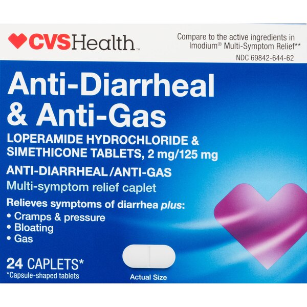 CVS Anti-Diarrheal & Anti-Gas Tablets, 24 CT