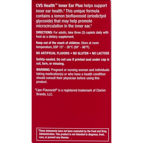 CVS Health Inner Eear Plus Caplets, 100 CT