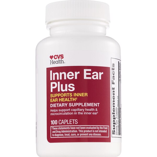 CVS Health Inner Eear Plus Caplets, 100 CT