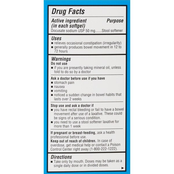 CVS Health - Suavizador fecal en cápsulas blandas, 50 mg