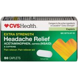 CVS Health Extra Strength Headache Relief Acetaminophen, Aspirin (NSAID) & Caffeine Caplets, thumbnail image