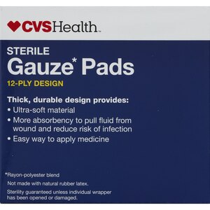 CVS Health Sterile Gauze Pads, 50 Count, 25 Count