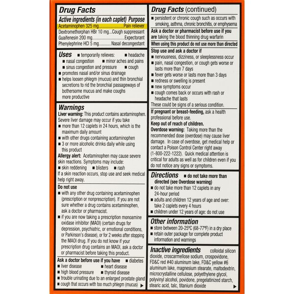 CVS Health Maximum Strength Sinus Relief Acetaminophen Caplets
