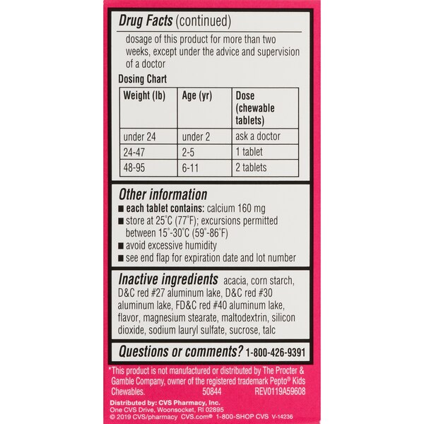 CVS Health Children's Antacid Tablets, Bubble Gum