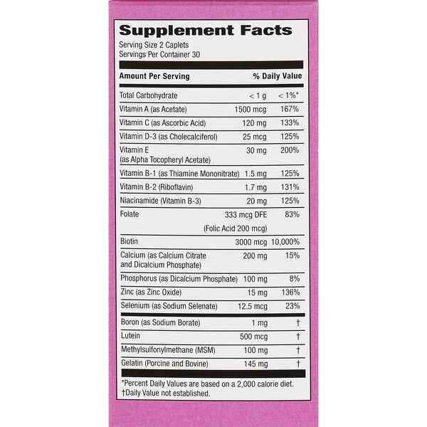 CVS Health Hair, Skin & Nails Caplets, 60 CT