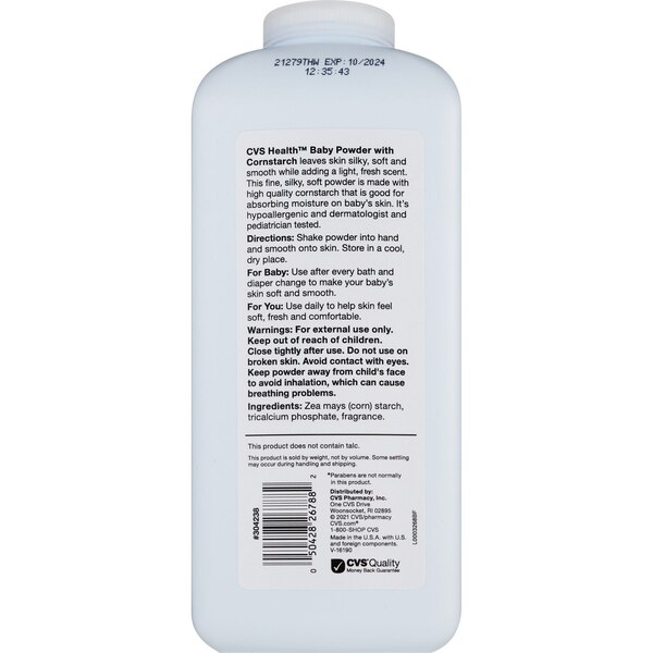 CVS Health Baby Powder with Cornstarch, 22 OZ