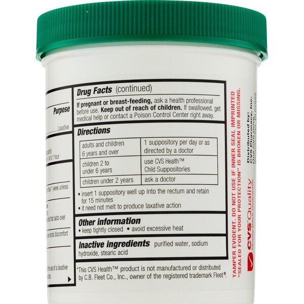 CVS Health Glycerin Suppositories Adult Size