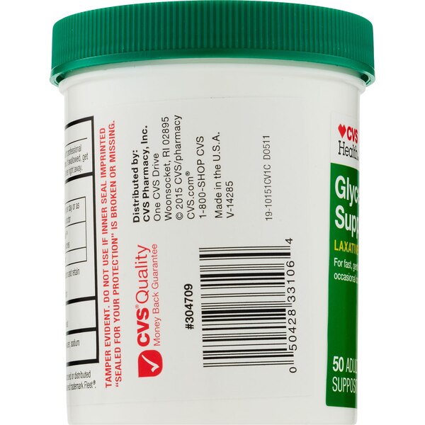 CVS Health Glycerin Suppositories Adult Size
