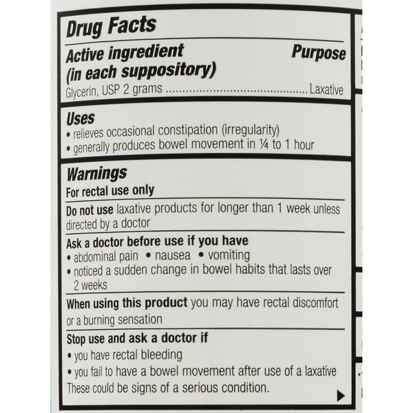 CVS Health Glycerin Suppositories Adult Size