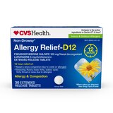CVS Health Allergy Relief-D12 Extended Release Tablets, Non-Drowsy, thumbnail image