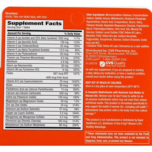 CVS Health Women's 50+ Advanced Multivitamin Tablets