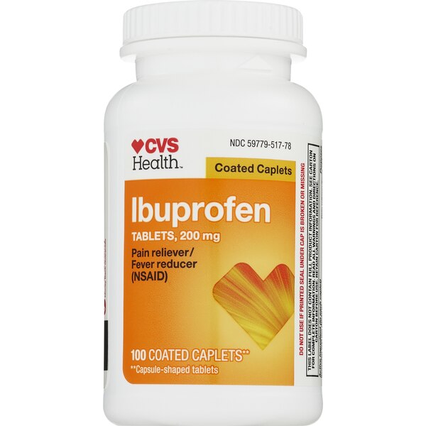 CVS Health Ibuprofen Pain Reliever & Fever Reducer (NSAID) 200 MG Caplets