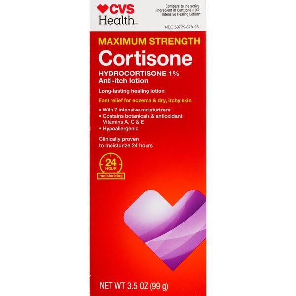 CVS Health Maximum Strength Cortisone Anti-Itch Lotion, 3.5 OZ